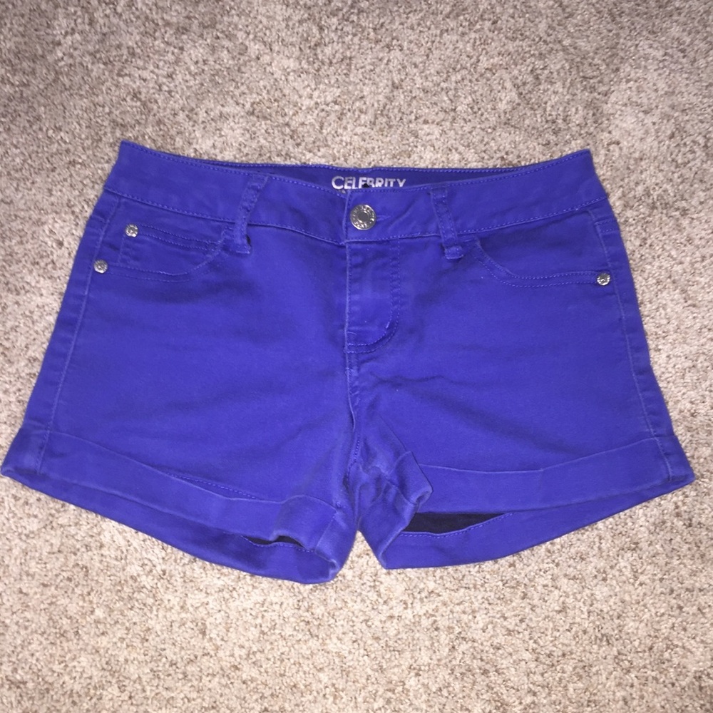 Blue High Waisted Jean Shorts